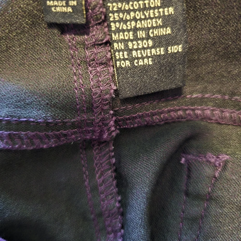 DIANE GILMAN BEADED JEANS DG2  PURPLE - Picture 5 of 5